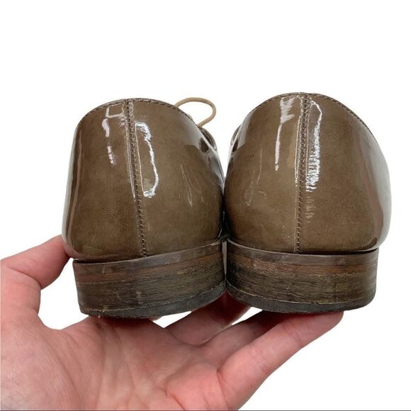 PAUL GREEN MUNCHIN Olive Brown Patent Leather Oxfords Size US 10.5 - Picture 8 of 13